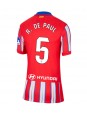 Billige Atletico Madrid Rodrigo De Paul #5 Hjemmedrakt Dame 2024-25 Kortermet